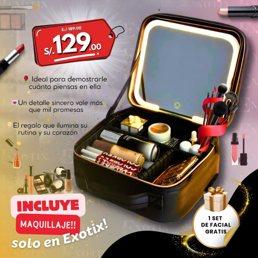 Maletin con Maquillaje LED